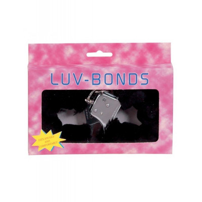 Металлические наручники, обшитые черным мехом Металлические наручники, обшитые черным мехом