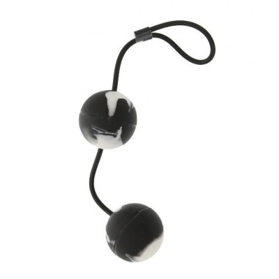 Чёрно-белые вагинальные шарики Duoballs Чёрно-белые вагинальные шарики Duoballs