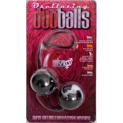 Чёрно-белые вагинальные шарики Duoballs Чёрно-белые вагинальные шарики Duoballs