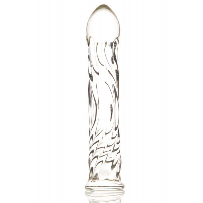 Стеклянный фаллоимитатор Волна - 17 см. Стеклянный фаллоимитатор Волна - 17 см.