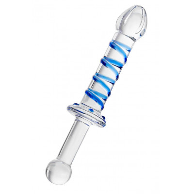 Двусторонний стеклянный фаллоимитатор - 22,5 см. Двусторонний стеклянный фаллоимитатор - 22,5 см.