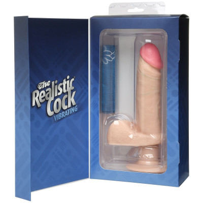 Вибромассажер-реалистик телесного цвета на присоске The Realistic Cock Vibrating 6 - 21,6 см. Вибромассажер-реалистик телесного цвета на присоске The Realistic Cock Vibrating 6 - 21,6 см.