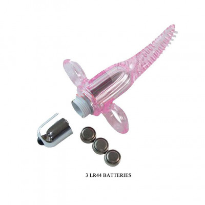 Насадка на палец в виде вибромассажера с щёточкой Насадка на палец в виде вибромассажера с щёточкой