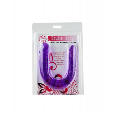 Двухголовый фиолетовый фаллоимитатор - 29,8 см. Двухголовый фиолетовый фаллоимитатор - 29,8 см.