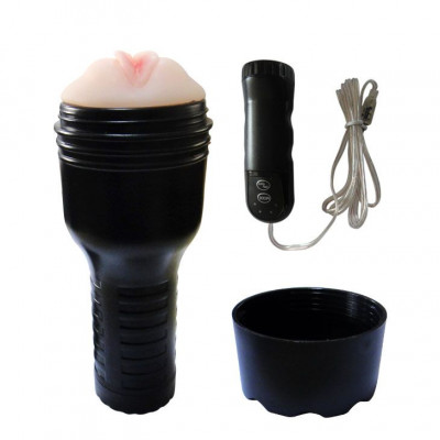 Мастурбатор-вагина с 4 уровнями вибрации и выносным пультом Мастурбатор-вагина с 4 уровнями вибрации и выносным пультом