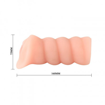 Мастурбатор-вагина с вибрацией и углублениями под пальцы Мастурбатор-вагина с вибрацией и углублениями под пальцы