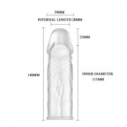 Прозрачная насадка с закрытой головкой - 14 см.