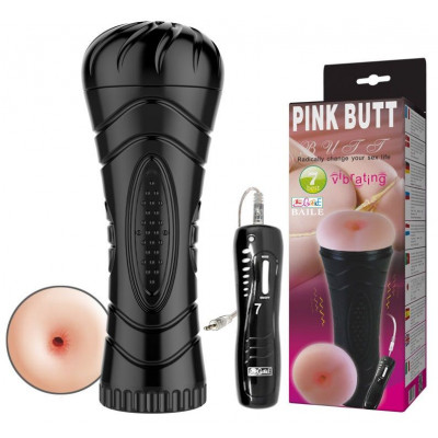Мастурбатор-анус в колбе с 7 уровнями вибрации и выносным пультом Pink Butt Мастурбатор-анус в колбе с 7 уровнями вибрации и выносным пультом Pink Butt