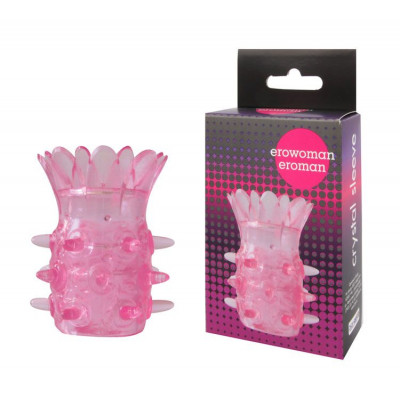 Розовая насадка на пенис с шипиками и лепестками - 6 см. Розовая насадка на пенис с шипиками и лепестками - 6 см.