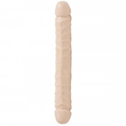 Двухголовый фаллос телесного цвета Jr. Veined Double Header 12 Bender - 29,5 см.