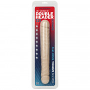 Двухголовый фаллос телесного цвета Jr. Veined Double Header 12 Bender - 29,5 см.