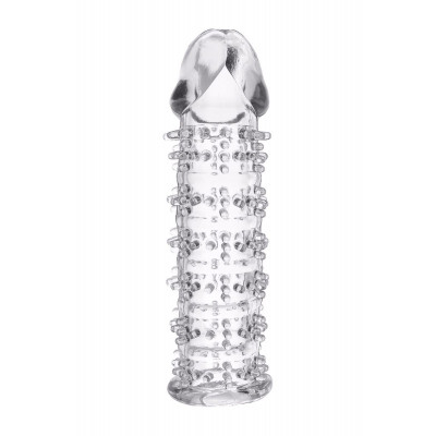 Гелевая прозрачная насадка с шипами - 12 см. Гелевая прозрачная насадка с шипами - 12 см.
