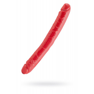 Красный двусторонний фаллоимитатор - 31 см. Красный двусторонний фаллоимитатор - 31 см.