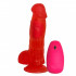 Розовый вибромассажер с проводным пультом №5 - 17 см. Розовый вибромассажер с проводным пультом №5 - 17 см.