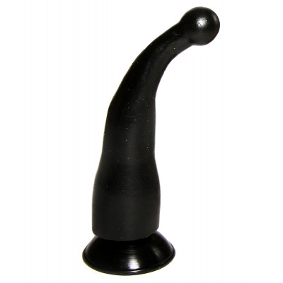Массажер-стимулятор точки G на присоске черного цвета Массажер-стимулятор точки G на присоске черного цвета