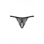 Кружевные трусики-стринг с разрезиком