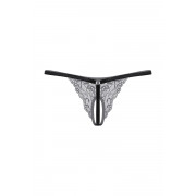 Кружевные трусики-стринг с разрезиком