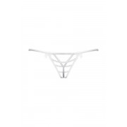 Открытые белые трусики с бантиками и украшениями