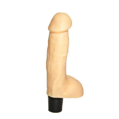 Вибратор реалистичной формы №5 с мошонкой - 17 см. Вибратор реалистичной формы №5 с мошонкой - 17 см.