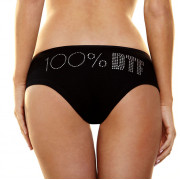 Трусики-слип с надписью стразами 100% DTF