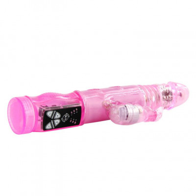 Вибромассажер с функцией ротации и с поступательными движениями - 23,5 см. Вибромассажер с функцией ротации и с поступательными движениями - 23,5 см.