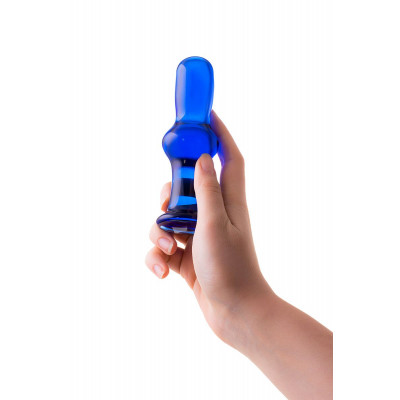 Синяя стеклянная анальная втулка - 13,5 см. Синяя стеклянная анальная втулка - 13,5 см.