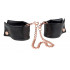 Черные мягкие наручники Entice French Cuffs с цепью Черные мягкие наручники Entice French Cuffs с цепью