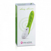 Вибратор Mystim цвета лайма Sassy Simon - 27 см.
