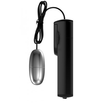 Серебристое виброяйцо с проводным пультом Серебристое виброяйцо с проводным пультом