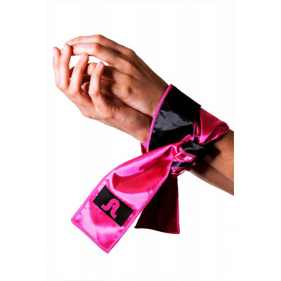 Черно-розовая атласная повязка на глаза Satin Sash Черно-розовая атласная повязка на глаза Satin Sash