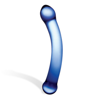 Синий изогнутый фаллоимитатор Curved G-Spot Glass Dildo - 16 см. Синий изогнутый фаллоимитатор Curved G-Spot Glass Dildo - 16 см.