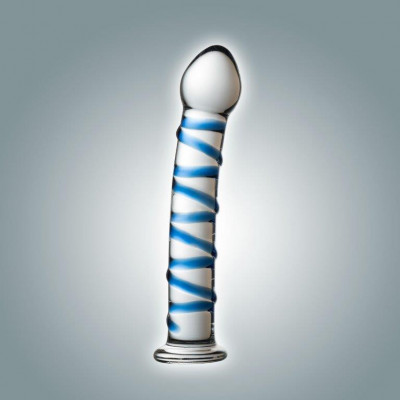 Прозрачный стеклянный фаллоимитатор - 17,5 см. Прозрачный стеклянный фаллоимитатор - 17,5 см.