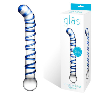 Изогнутый стеклянный фаллос G-Spot Glass Dildo - 17 см. Изогнутый стеклянный фаллос G-Spot Glass Dildo - 17 см.