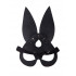 Чёрная кожаная маска с длинными ушками Чёрная кожаная маска с длинными ушками