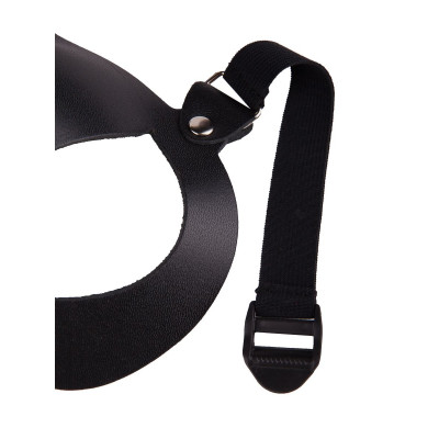 Чёрная кожаная маска с длинными ушками Чёрная кожаная маска с длинными ушками