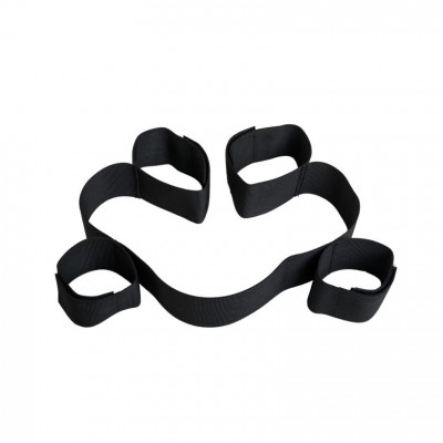 Черный фиксатор ног и запястий на липучках Черный фиксатор ног и запястий на липучках