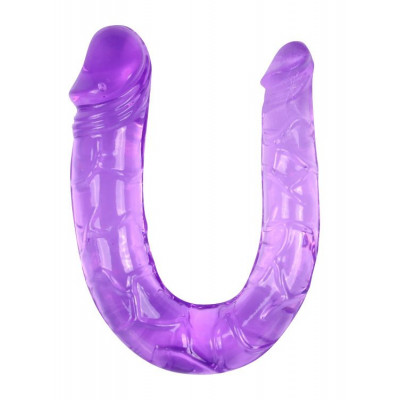 Двухсторонний фаллоимитатор Twin Head Double Dong фиолетового цвета - 29,8 см. Двухсторонний фаллоимитатор Twin Head Double Dong фиолетового цвета - 29,8 см.