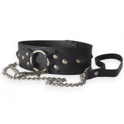 Широкий кожаный ошейник в готическом стиле Широкий кожаный ошейник в готическом стиле
