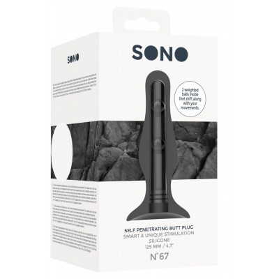 Черная анальная пробка Self Penetrating Butt Plug № 67 - 12,7 см. Черная анальная пробка Self Penetrating Butt Plug № 67 - 12,7 см.