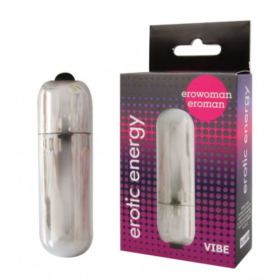 Серебристая вибропуля Erowoman-Eroman - 5,5 см. Серебристая вибропуля Erowoman-Eroman - 5,5 см.