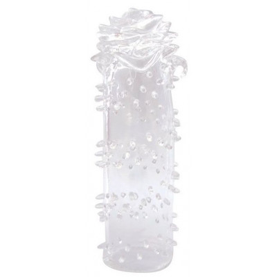 Закрытая прозрачная насадка в форме розы с креплением-колечком - 13 см. Закрытая прозрачная насадка в форме розы с креплением-колечком - 13 см.