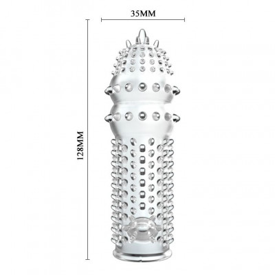 Закрытая прозрачная насадка Crystal sleeve - 12,8 см. Закрытая прозрачная насадка Crystal sleeve - 12,8 см.