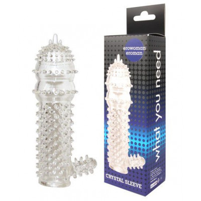 Закрытая прозрачная насадка Crystal sleeve - 12,8 см. Закрытая прозрачная насадка Crystal sleeve - 12,8 см.