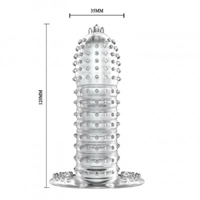 Закрытая прозрачная насадка Crystal sleeve - 12 см. Закрытая прозрачная насадка Crystal sleeve - 12 см.