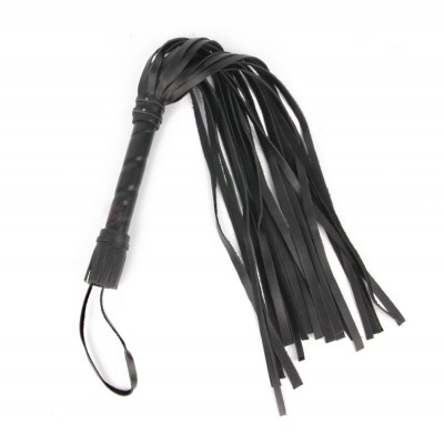 Черный флоггер с черной ручкой Notabu - 49 см. Черный флоггер с черной ручкой Notabu - 49 см.
