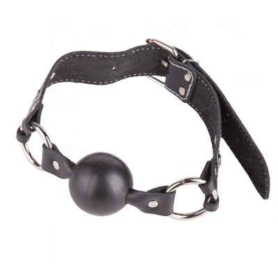 Кляп-шар на ремешках из натуральной кожи Кляп-шар на ремешках из натуральной кожи