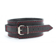 Черный ошейник увеличенного размера с шипами