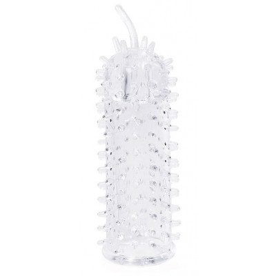 Закрытая рельефная насадка Crystal sleeve с усиками - 12 см. Закрытая рельефная насадка Crystal sleeve с усиками - 12 см.