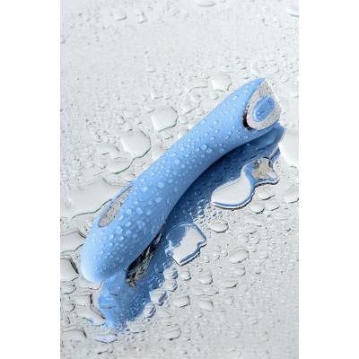 Голубой силиконовый вибратор с электростимуляцией TESLA G-POINT - 21 см. Голубой силиконовый вибратор с электростимуляцией TESLA G-POINT - 21 см.