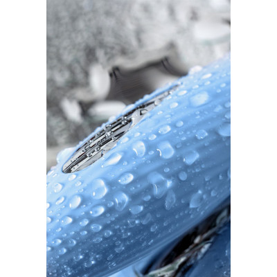 Голубой силиконовый вибратор с электростимуляцией TESLA G-POINT - 21 см. Голубой силиконовый вибратор с электростимуляцией TESLA G-POINT - 21 см.